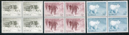 NORWAY 1975 Spitzbergen Treaty Blocks Of 4 MNH / **.  Michel 709-11 - Ungebraucht