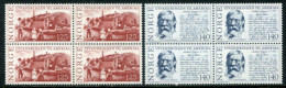 NORWAY 1975 Emigration To America Blocks Of 4 MNH / **.  Michel 707-08 - Unused Stamps