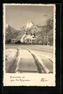 AK Hinterstoder /O.Ö., Ortsansicht Gegen Die Spitzmauer Im Winter  - Other & Unclassified