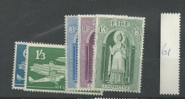 1961 MNH Ireland Year Complete According To Michel Postfris** - Annate Complete