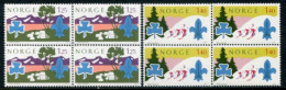 NORWAY 1975 Scouting Blocks Of 4 MNH / **.  Michel 705-06 - Unused Stamps