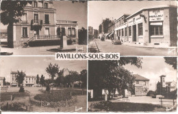 PAVILLONS-SOUS-BOIS (93) Multivues - La Mairie , La Poste , Le Square , L'Eglise  CPSM  PF - Autres & Non Classés