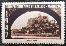 VIÑETAS 1947 Primer Congreso Filatélico, MANRESA Neuf Sans Trace De Charnière - Liefdadigheid