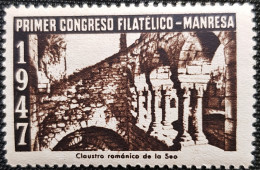 VIÑETAS 1947 Primer Congreso Filatélico, MANRESA Neuf Sans Trace De Charnière - Beneficenza