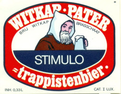 Oud Etiket Bier Witkap Pater Stimulo Trappistenbier. - Brouwerij / Brasserie Witkap Te Brasschaat - Birra