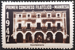 VIÑETAS 1947 Primer Congreso Filatélico, MANRESA Neuf Sans Trace De Charnière - Liefdadigheid