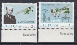 LITHUANIA 1998 Airplane ANBO MNH(**) Mi 662-663 #Lt1094 - Litouwen