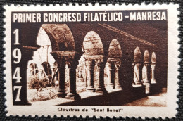 VIÑETAS 1947 Primer Congreso Filatélico, MANRESA Neuf Sans Trace De Charnière - Wohlfahrtsmarken