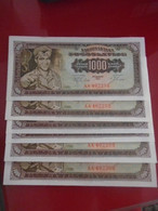 YUGOSLAVIA,  P 75 ,  1000 Dinara , 1963 , Almost UNC  Presque Neuf , 10 Notes - Jugoslawien