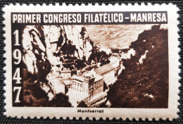 VIÑETAS 1947 Primer Congreso Filatélico, MANRESA Neuf Sans Trace De Charnière - Beneficiencia (Sellos De)