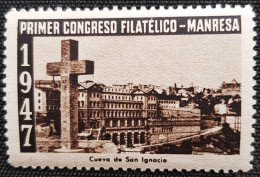 VIÑETAS 1947 Primer Congreso Filatélico, MANRESA Neuf Sans Trace De Charnière - Charity