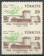 Turkey; 1959 100th Anniv. Of The Turkish Theater 20 K. ERROR "Partially Imperf." - Ongebruikt