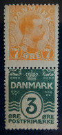 1919 - Danmark Paire 7 Ore Christian X + 3 Ore Numeral - Denmark - Nuevos