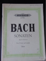 PARTITION BACH SONATEN BAND II N° 4-6 FLOTE UND CEMBALO EDITION PETERS - A-C