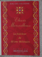 Petit Calendrier De Poche Parfumé 2000 Berdoues élixir Merveilleux Coiffeur Coiffure  Balleroy Calvados - Small : 1991-00