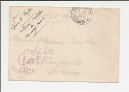 Lettre Envoyée D'Angleterre En 1917 Pour Flamanville (La Manche) - Censure Militaire - 1914-18