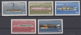 Berlin Mi.483-87 - Berliner Personenschiffahrt - Dampfer - Unused Stamps