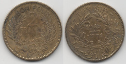 + TUNISIE +2 FRANC  1945 +  TRES BELLE + - Tunesië