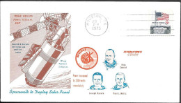 US Space Cover 1973. "Skylab 2" EVA-2 Solar Panel Deployment. Houston - USA