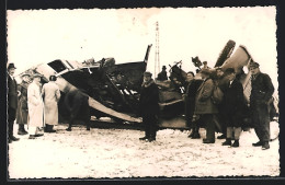 AK Lenzing, Omnibus Unglück 1940, Zerquetschter Bus  - Sonstige & Ohne Zuordnung