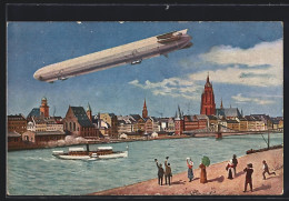 AK Zeppelin / Luftschiff über Einer Stadt  - Esposizioni