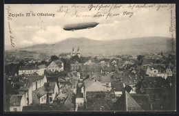 AK Offenburg, Zeppelin III über Dem Ort  - Dirigibili