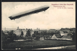 AK Bayreuth, Zeppelin über Bayreuth 1909  - Luchtschepen