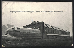 AK Köln, Bergung Des Reichsluftschiffes Zeppelin In Der Ballonhalle  - Airships