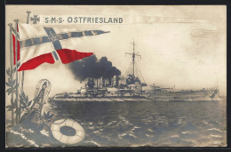 AK SMS Ostfriesland In Fahrt  - Guerra