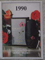 Petit Calendrier De Poche Parfumé 1990  Giorgio Valenti Coiffeur Coiffure  Balleroy Calvados - Kleinformat : 1981-90