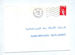 Lettre Flamme Muette Caen - Oblitérations Mécaniques (flammes)