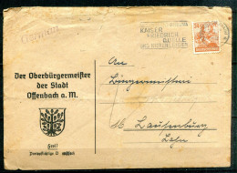 ALLEMAGNE - ZONE A.A.S.- "Gegen Gicht-Rheuma Und Nierenleiden Kaiser Friedrich Quelle" - Offenbach A.M. - Lettres & Documents