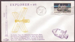 US Space Cover 1972. Satellite "Explorer 46" Launch. Wallops Island - United States