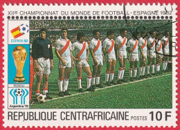 N° Yvert&Tellier 435 à 444 - Rép. Centrafricaine (1981) (Oblit - Gomme Intacte) - ''Espana82'' Coupe Monde Football (1) - Zentralafrik. Republik