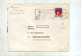 Lettre Flamme Marseille Sos Amitiés Curiosité Centre Envers - Mechanical Postmarks (Advertisement)