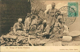LEBANON - BEYROUTH / BEIRUT GROUP OF SYRIAN FARMERS  - EDIT SERRAFIAN BROS. - 1909 / STAMP / POSTMARK  (18388) - Liban