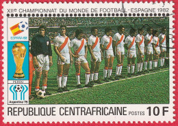 N° Yvert&Tellier 435 à 444 - Rép. Centrafricaine (1981) (Oblit - Gomme Intacte) - ''Espana82'' Coupe Monde Football (2) - Zentralafrik. Republik