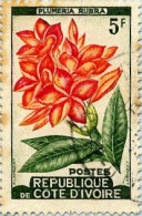 Côte D'Ivoire (Rep) Poste Obl Yv: 192A Mi 223 Plumeria Rubia (cachet Rond) - Côte D'Ivoire (1960-...)