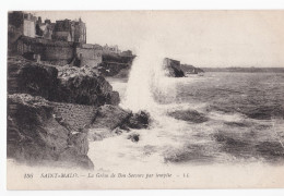 Saint-Malo - La Grève De Bon-Secours Par Tempête - Saint Malo