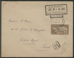 GOUVERNEMENT / PP 030 / SAINT PIERRE MIQUELON + N° 90 Le 1/7/26 Sur Env. Recommandée Pour Paris. TB - Storia Postale