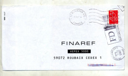 Lettre Flamme Muette Bordeaux  Flamme Tourcoing Fausse Direction - Mechanical Postmarks (Advertisement)