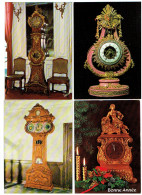 Lot 8 Cpm - HORLOGE Astronomique - Balancier Fer à Cheval Trèfle FRANKFURT PENDULE LYRE Lampe Pigeon Régulateur - Articles Of Virtu