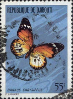 Djibouti Poste Obl Yv:518 Mi:269 Danaus Chrysippus (TB Cachet Rond) - Vlinders