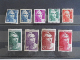 FRANCE YT 725/733 MARIANNE DE GANDON** - Unused Stamps