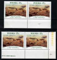 ⁕ Poland / Polska 1985 ⁕ Art -  Battle Of Raclawice - Painting Mi.2967 X4 ⁕ 2+2v MNH - Nuovi