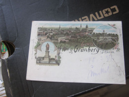 Grus Aus Grunberg Schlesien 1897 Old Litho Postcards - Polen