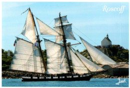 CPM - VOILIER (Vieux Gréement) - "La RECOUVRANCE" Devant La Chapelle Ste Barbe ROSCOFF - Edition Jack - Segelboote