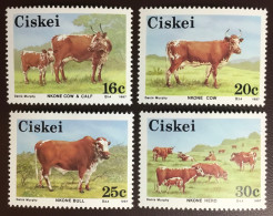 Ciskei 1987 Nkone Cattle Animals MNH - Hoftiere