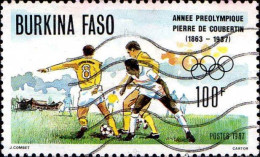 Burkina Hte-Volta Poste Obl Yv: 746 Football (Lign.Ondulées) - Burkina Faso (1984-...)