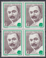 ⁕ Poland / Polska 1984 ⁕ Peasant Movement - Wincenty Witos, Prime Minister Mi.2905 ⁕ MNH Block Of 4 - Nuovi